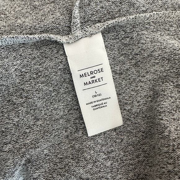 Melrose & Market Cardigan Sweater Girl L(10/12) Gray Heathered Hooded Open Front - Picture 5 of 7